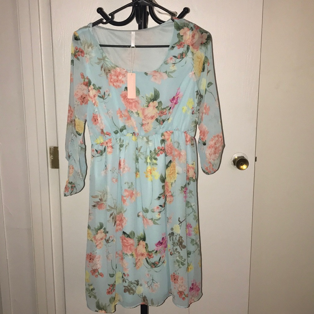 Pink blush maternity dress